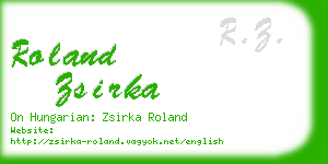 roland zsirka business card